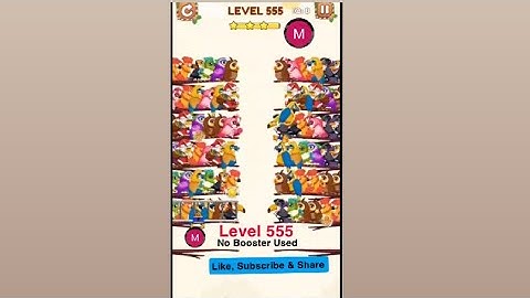 #bird #sort 2 #color #puzzle #level 555 #birdsort #colour #gaming #viral #trending #shorts #solution