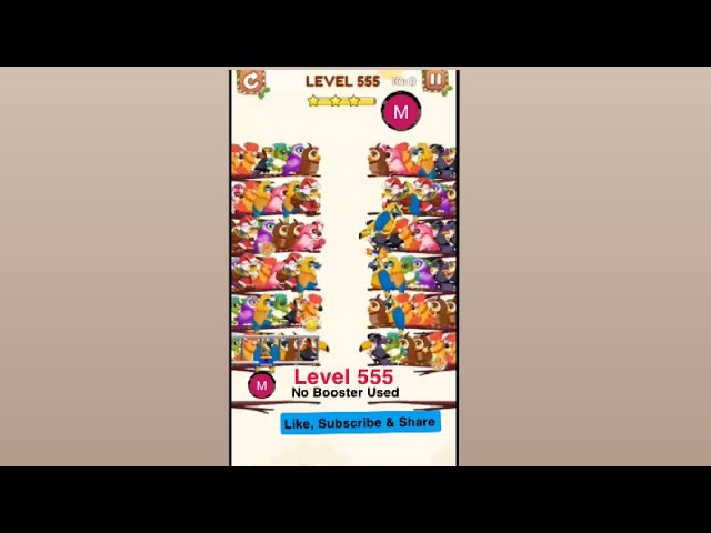bird #sort 2 #color #puzzle #level 555 #birdsort #colour #gaming
