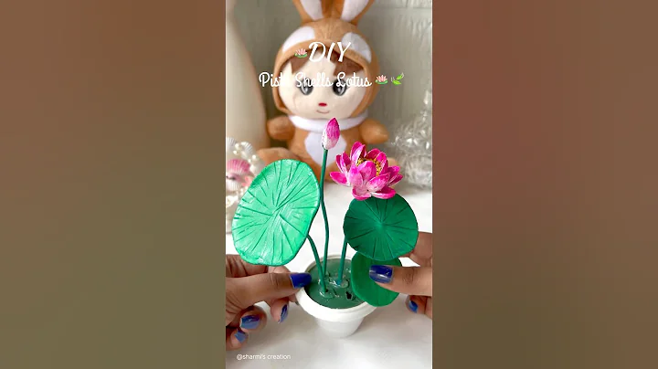 Lotus with pista shells #shotrs #viralshort #pistashellcrafts #diy #handmade #trending #crafting