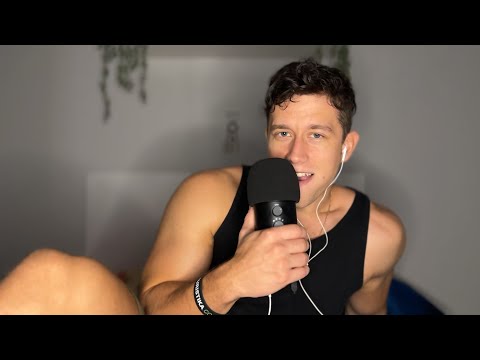 ASMR Tongue swirls // Doing mouth sounds on my bed (male whispers)