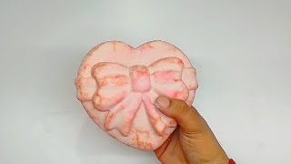 DON’T SKIP THIS PINK HEART BOW CRUSH 😳🎀💖 | Super Satisfying Chalk ASMR + Soft Powder Explosion 🤯🔥 #a screenshot 1