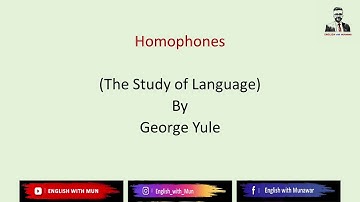 Homophones (lexical relations- semantics) by English with Mun