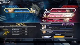 (DFFNT) Dissidia NT PS4 Cloud  vs 3 random crystal AI (Cross Slash)