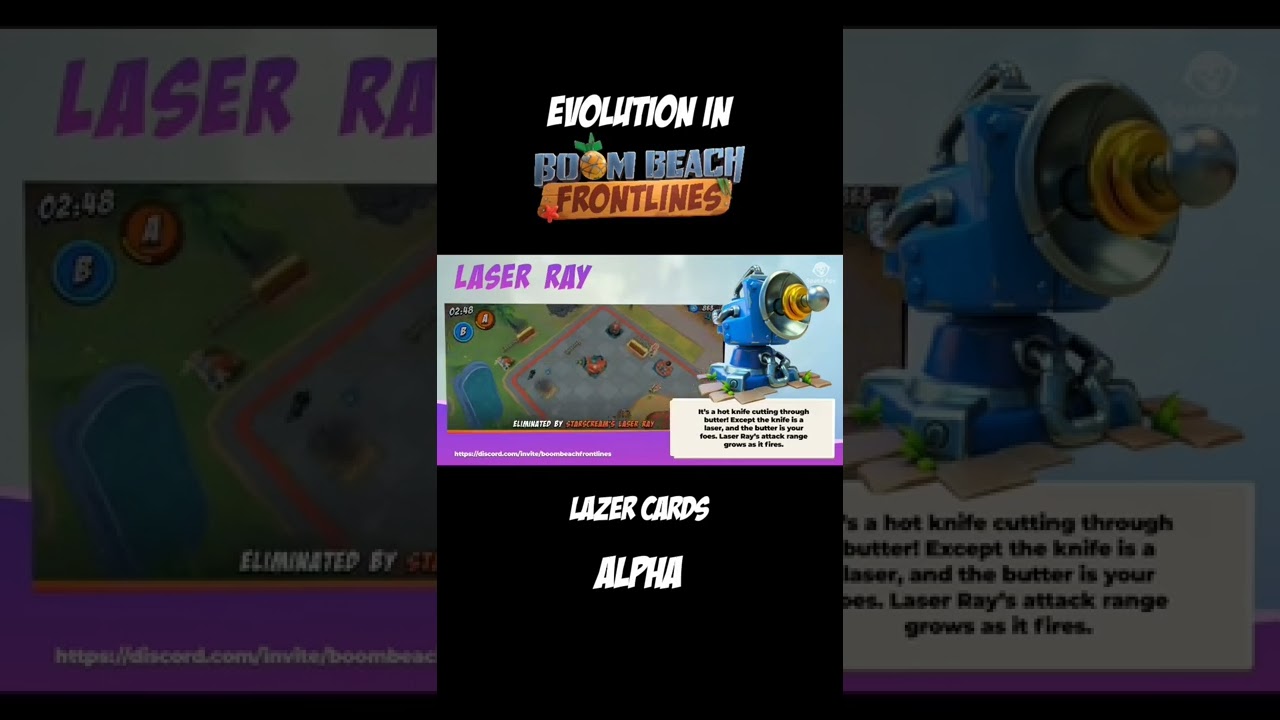 Evolution in Boom Beach Frontlines: Lazer Cards 