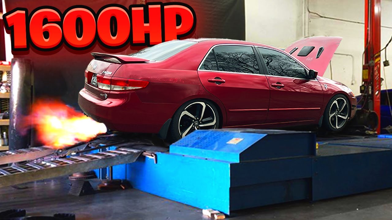 Honda Hellcord SRT makes 1600HP on DYNO - YouTube