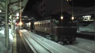奥羽本線　EF81-142牽引　コンテナ貨物　弘前2012.02.21