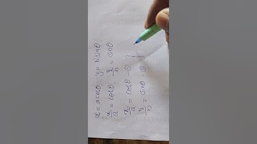 #RTP# If x = acosθ , y = bsinθ then show that            b^2x^2 + a^2y^2 = a^2b^2 #