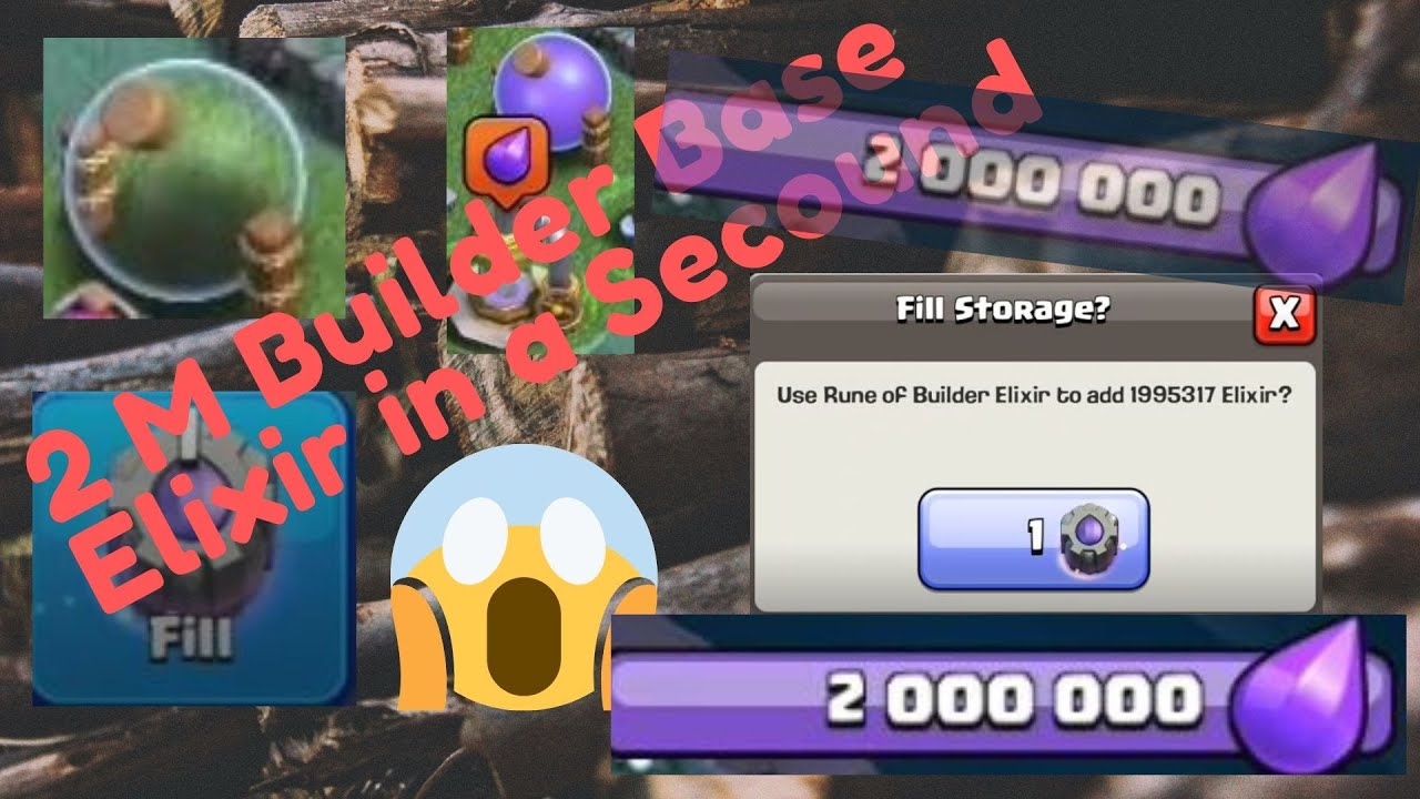 2 M Builder Base Elixir I Clash of Clans | Rune of Builder Base Elixir ...