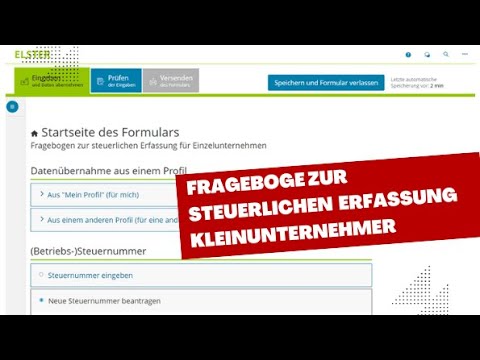 Kleinunternehmer Fragebogen zur