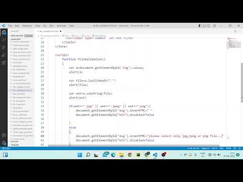 file validation in javascript | javascript mein file validation kaise karein | #javascript