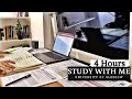 4 HOUR STUDY WITH ME | Background noise, 10-min break, No Music, Real-time