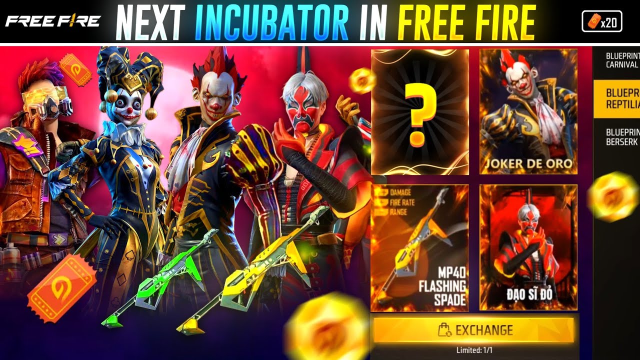 Next incubator Freefire | New incubator Freefire | Upcoming incubator in Freefire | ff New Event |