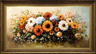 Summer Flowers, Vintage Still Life Oil Painting screenshot 2