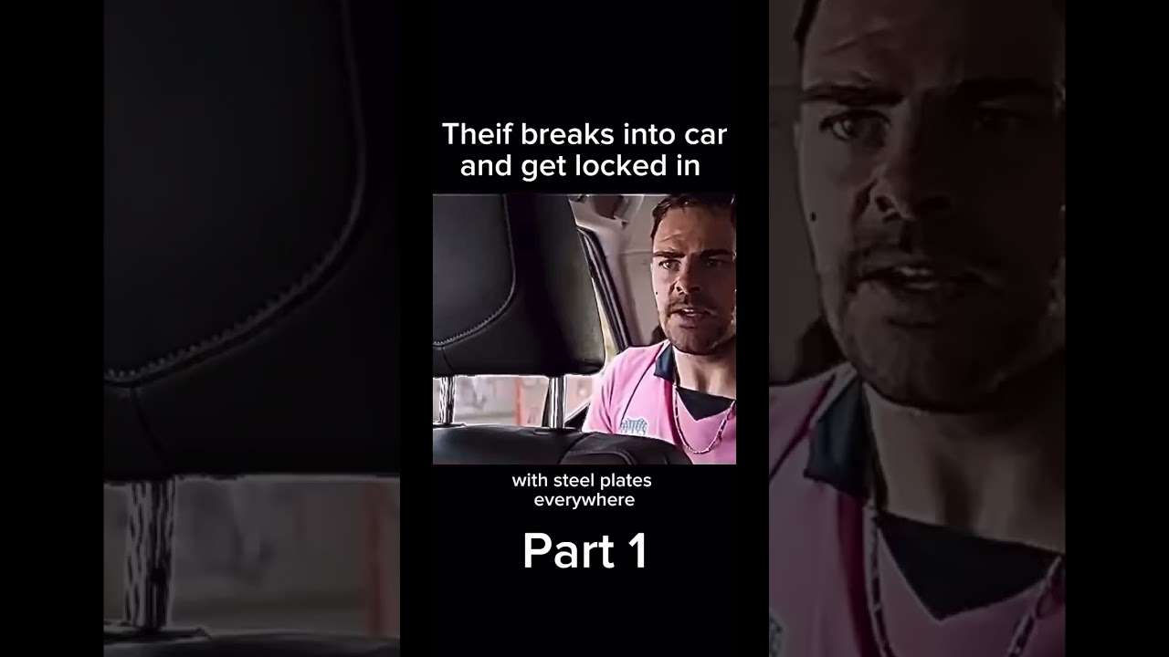 Theif broke into car and got locked in by owner