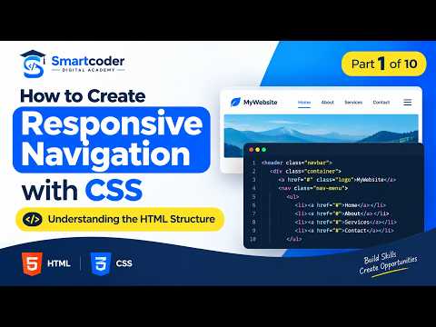 How to Create Responsive Navigation with CSS | Understanding the HTML Structure (Part 1 of 10)