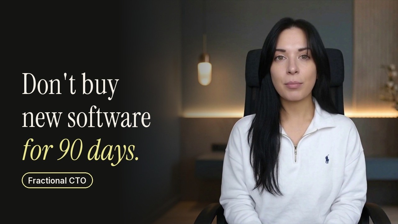 Don't buy new software for 90 days (Giulia)