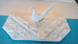 beautiful towel design||towel folding decoration||towel art design||origami||#viral#youtubevideo