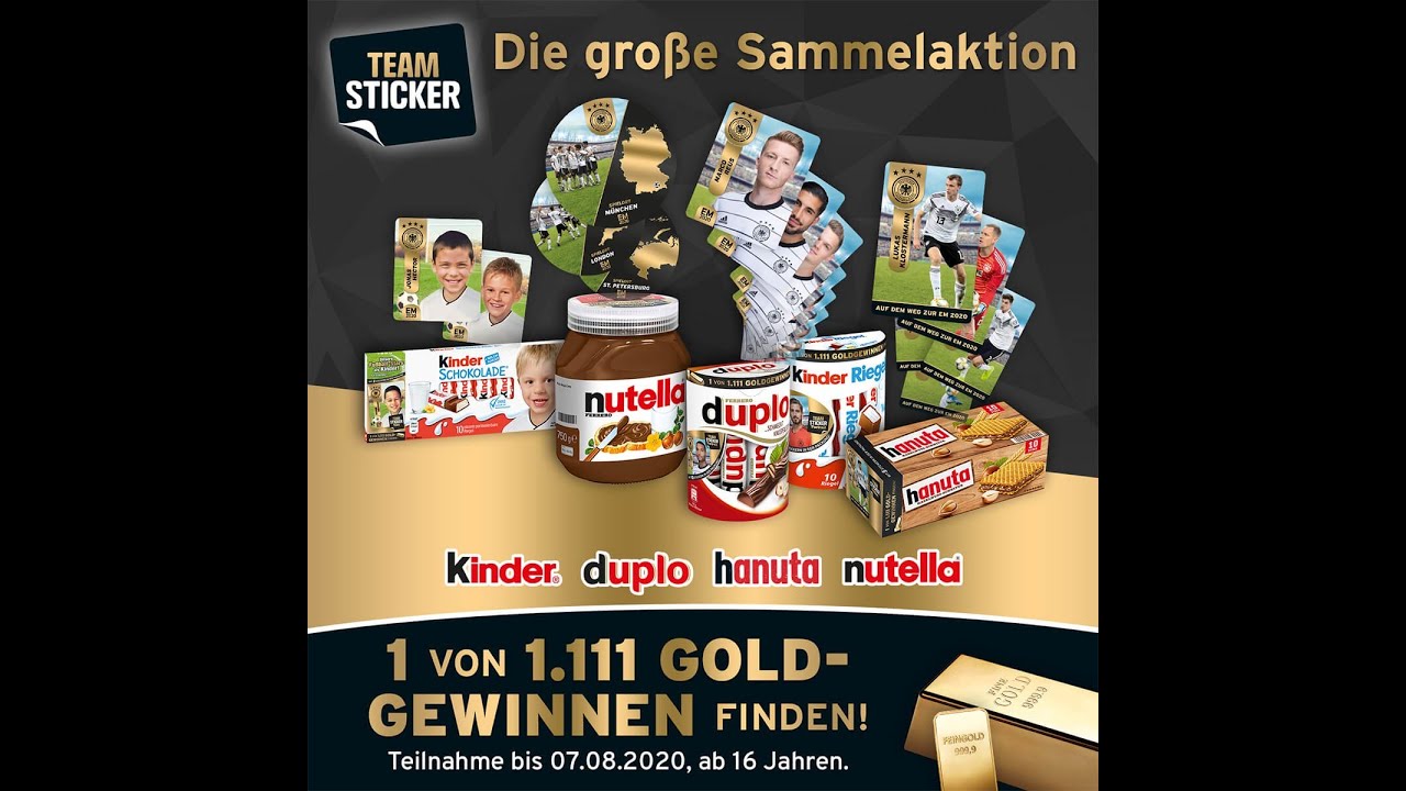 EM 2020 Sticker in Duplo und Hanuta -- da bekommt Ferrero den Hals nicht voll