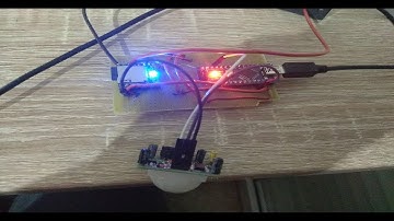 Alarm system using Arduino pir motion sensor df player mini