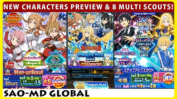 New Characters Preview & Total 8 Multi Scouts! (SAOMD Memory Defrag)
