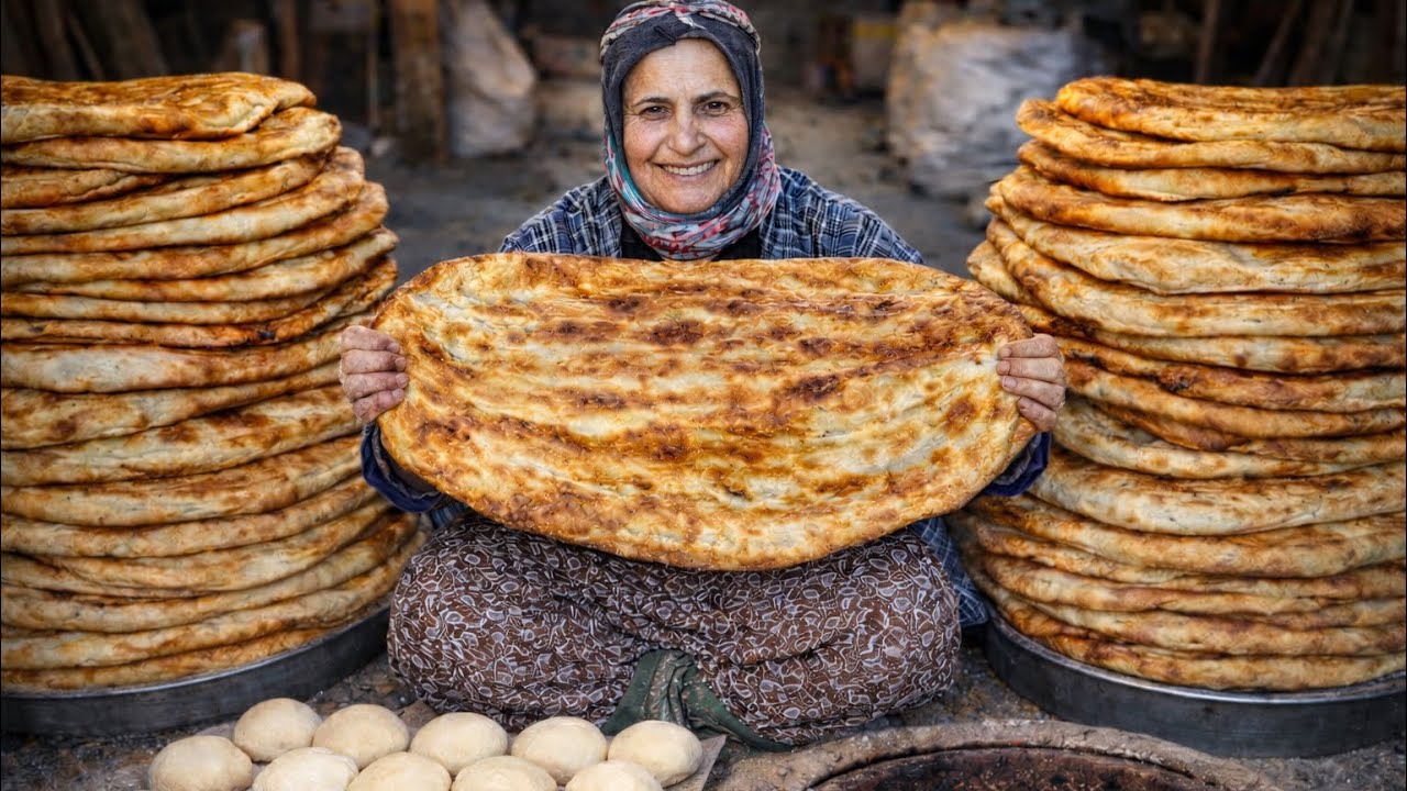 Traditional Bread Baking in a Rural Village | Clay Oven & Village Life