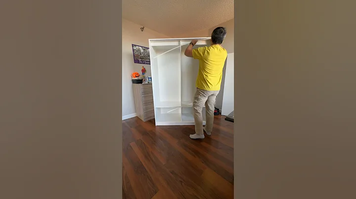 Ikea Kleppstad wardrobe with sliding doors #ikea #furniture #dewalt #diy #interiordesign #homedecor