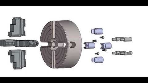 Jaw self centering chuck lathe machine || Center Lathe Machine || Animation Technology #lathemachine