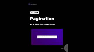 pagination using html css and Javascript #Tech#Developer#CodeNewbie#WebDevelopment#Python#JavaScript