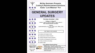 General Surgery Coding 2025 Updates