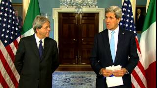 Secretary Kerry Delivers Remarks With Italian Foreign Minister Gentiloni