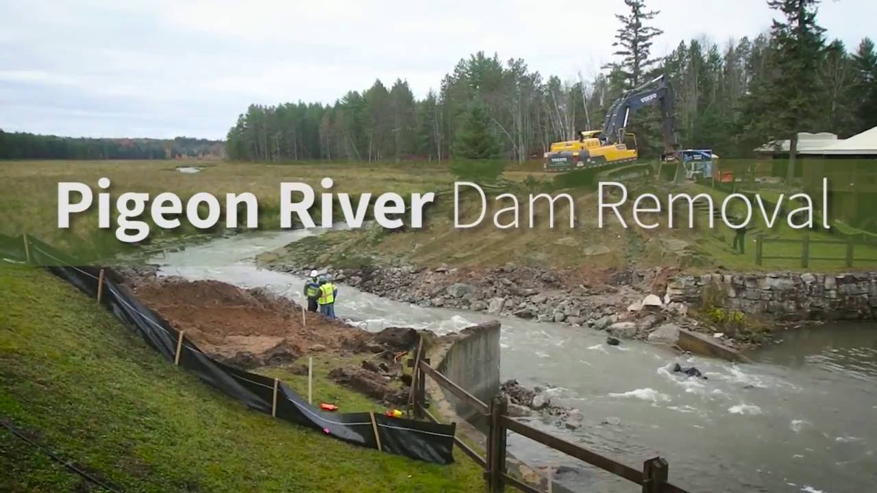 Pigeon River Dam Removal YouTube