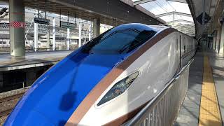 【長野駅でできること】Ｅ7系はくたか号の到着発車シーンと383系特急しなの号の最高のサウンド