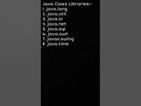 Java Language || Java class libraries - YouTube