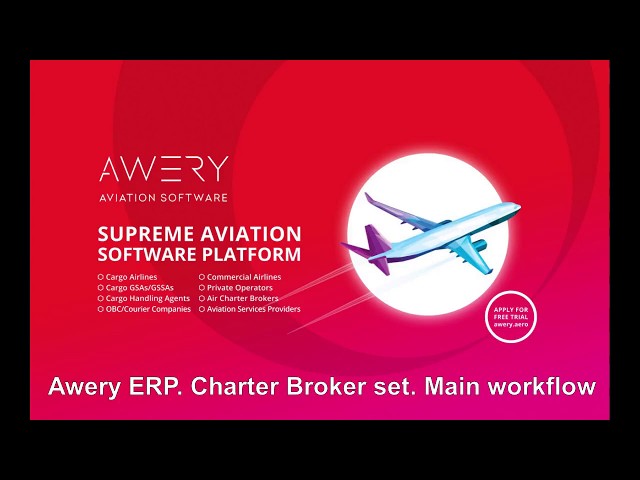 Awery ERP. Charter Broker SET. Basic workflow