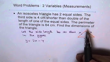 Find Sides of Isosceles Triangle Linear Equations - EDEXCEL - GCSE - SAT