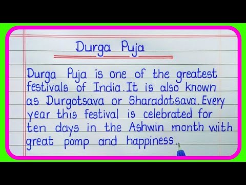 essay writing about durga puja