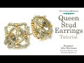 Queen Stud Earrings- DIY Jewelry Making Tutorial by PotomacBeads