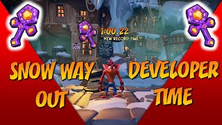 Snow Way Out (1:00.22) - Crash Bandicoot 4 Developer Time Trials
This one was actually surprisingly difficult, especially the first 2D segment since it takes a while to learn it. Snow Way Out (1:00.22) - Crash Bandicoot 4 Developer Time Trials