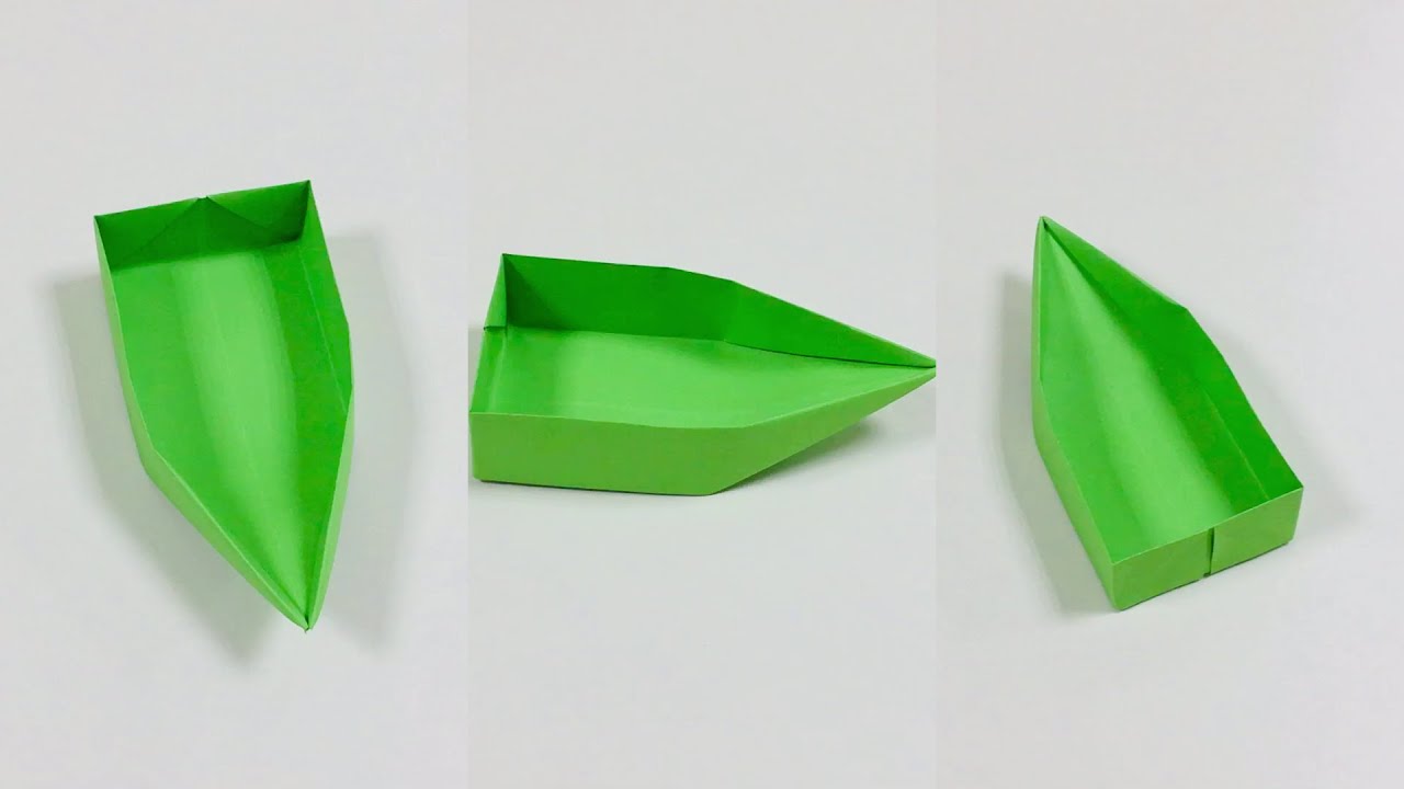 Papierschiff falten / Origami Boot / Einfaches Schiff basteln mit Papier