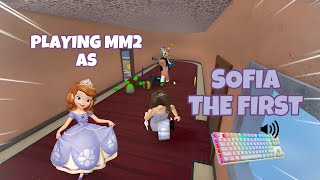 SOFIA THE FIRST DESTROYS TEAMERS IN MM2 + GAMEPLAY (KEYBOARD ASMR)