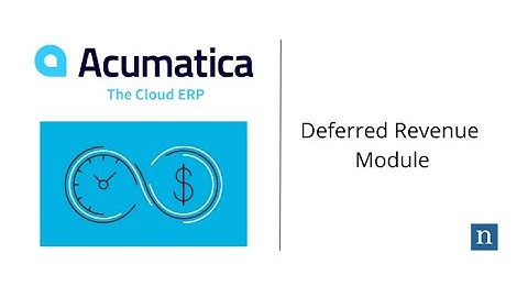 Deferred Revenue in Acumatica Cloud ERP