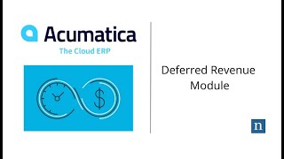 Deferred Revenue in Acumatica Cloud ERP