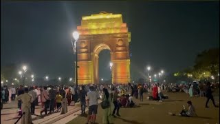 India gate at Diwali time || Nigt time ||