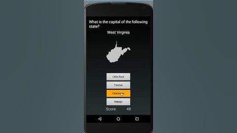 Android Java State Capitals Quiz App
