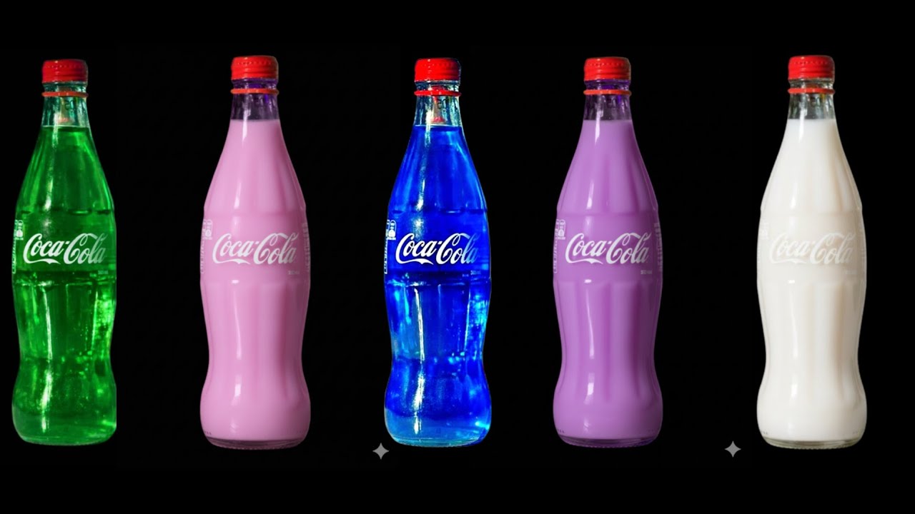 Learn Colors Satisfying | Rainbow ASMR Coca Cola Colorful 