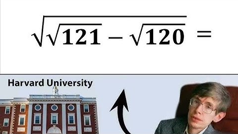 Harvard University Admission Interview Question | A Tricky Radical Question Solution 