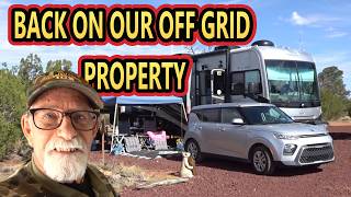 BOONDOCKING ON OUR OFF GRID PROPERTY- Video of driving the RV to the property & getting water.
