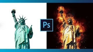 Flames Effect in Photoshop (with Action) | Live Workflow
