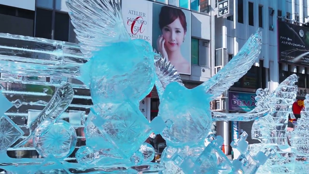 Incredible Ice Sculptures at Sapporo Snow Festival | Susukino 2024