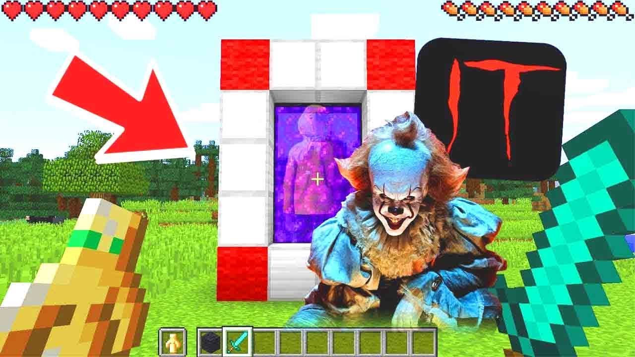 Minecraft : HOW TO MAKE A PORTAL TO THE IT PENNYWISE DI 